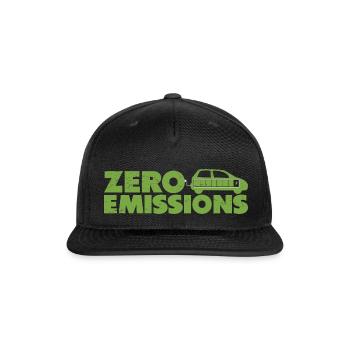Electric Car Fan Green Nature Electric Car Owner - Snapback Baseball Cap - black - Front
