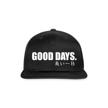 Good Days - Snapback Baseball Cap - black - Front