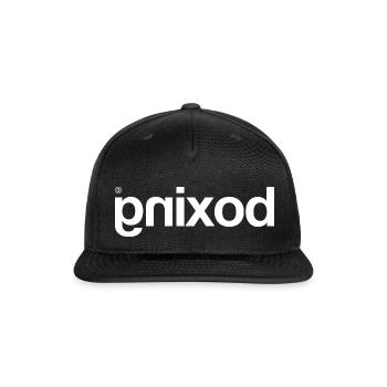 Boxing Backwards In A White Font - Snapback Baseball Cap - black - Front