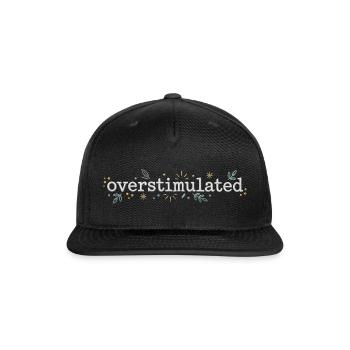 Overstimulated Floral Embroidery - Snapback Baseball Cap - black - Front