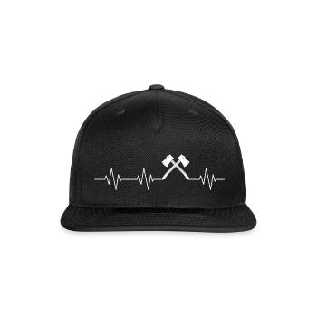 Heartbeat Ekg Axes - Snapback Baseball Cap - black - Front