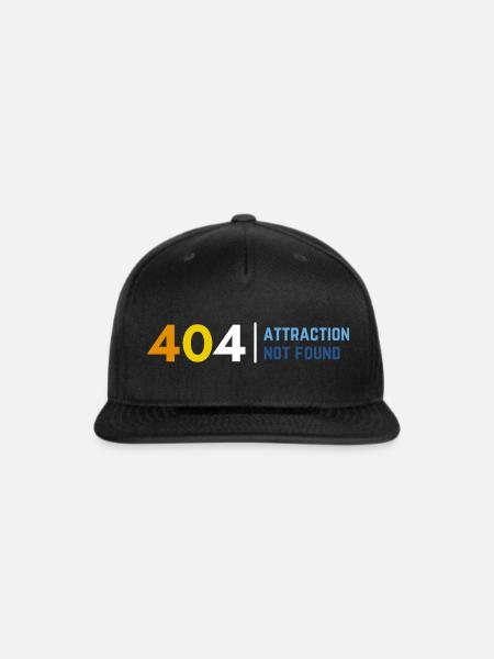 404 Aro Ace Attraction Not Found - Snapback Baseball Cap - black