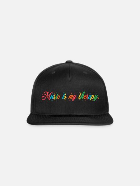 Music Is My Therapy - Snapback Baseball Cap - black