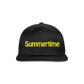 DESIGNSummertime trending - Snapback Baseball Cap - black - Front