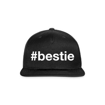 BESTIE Hashtag - Snapback Baseball Cap - black - Front