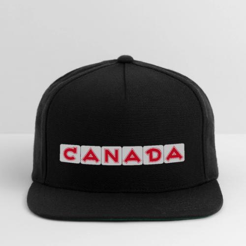 Canada, red letters on white background - Snapback Baseball Cap