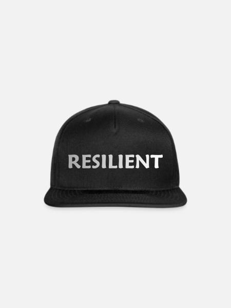 Resilient Bold Grunge Typography - Snapback Baseball Cap - black