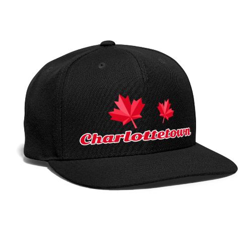Charlottetown with two red maple leaves - Snapback Baseball Cap