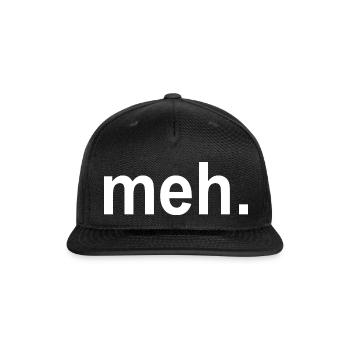 meh FUNNY GEEK COOL Game Nerd - Snapback Baseball Cap - black - Front