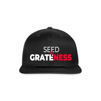 Seed of Grateness Merch - Snapback Baseball Cap - black - Front