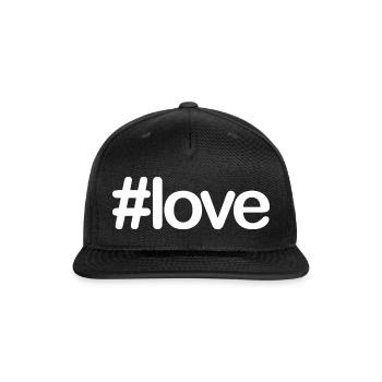 Hashtag Love - Snapback Baseball Cap - black - Front