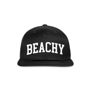 Beachy Minimalist Beach Summer Beachy - Snapback Baseball Cap - black - Front
