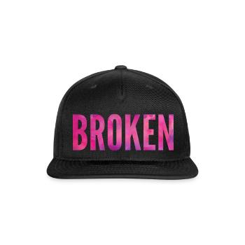 Broken - Snapback Baseball Cap - black - Front