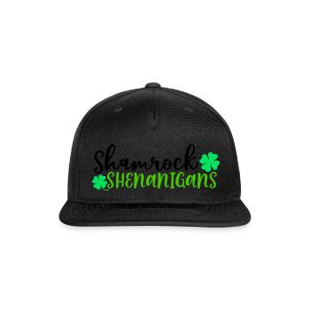 Shamrock Shenanigans - Snapback Baseball Cap - black - Front