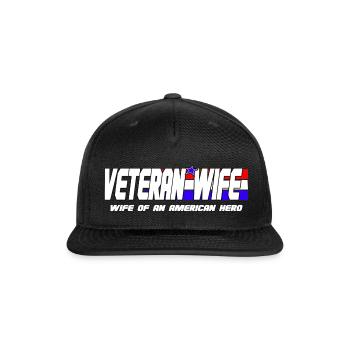 Veteran Wife - Snapback Baseball Cap - black - Front