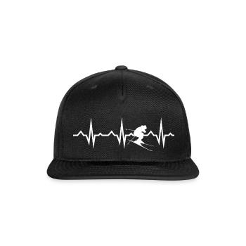 Skiing Winter sports Alps Ski - Snapback Baseball Cap - black - Front