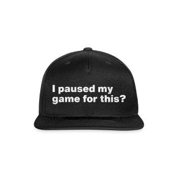 Please upload the design image - Snapback Baseball Cap - black - Front