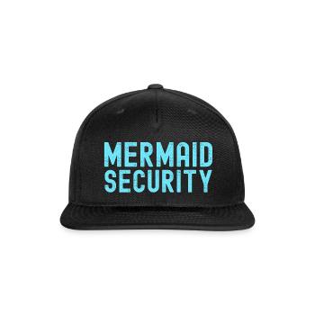 Mermaid Security (sea blue) - Snapback Baseball Cap - black - Front