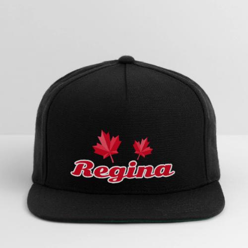 Regina with two red maple leaves - Snapback Baseball Cap