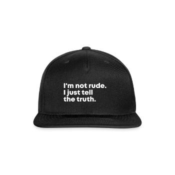 Rude Truth - Snapback Baseball Cap - black - Front