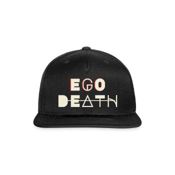  Ego Death - Glitch Art Typography - Psychedelic S - Snapback Baseball Cap - black - Front