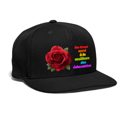 Thank You Educator: Pink and Rainbow Message - Snapback Baseball Cap