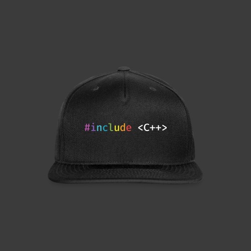 Rainbow Include C++ (Dark Background) - Snapback Baseball Cap