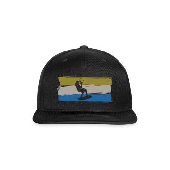 Kitesurfing Watersport Windpower Fun - Snapback Baseball Cap - black - Front
