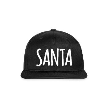 Santa s Favorite Ho Matching Christmas Shirts For - Snapback Baseball Cap - black - Front