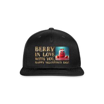 Berry Much in Love - Snapback Baseball Cap - black - Front