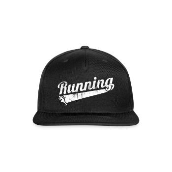 Funny Running - Snapback Baseball Cap - black - Front