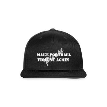 Make Football - Snapback Baseball Cap - black - Front