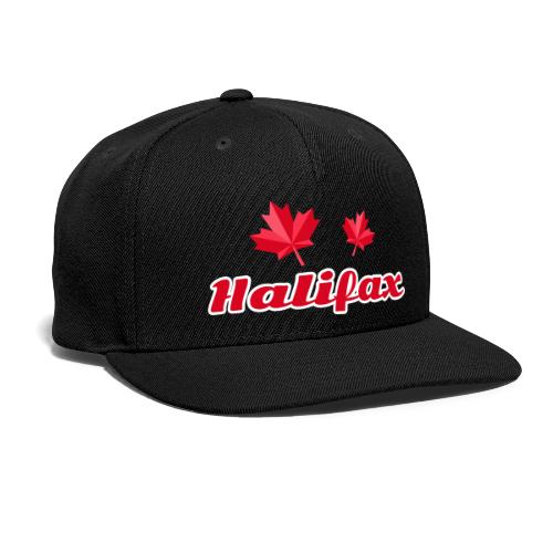 Halifax with two red maple leaves - Snapback Baseball Cap