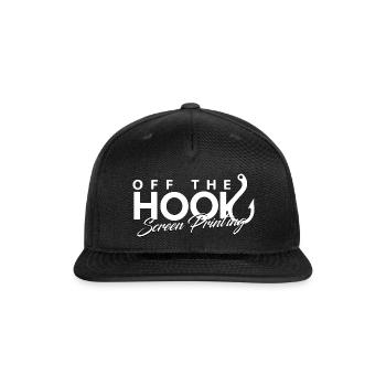 Off The Hook Screen Printing Logo - Snapback Baseball Cap - black - Front