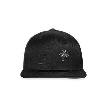 Palm tree - Snapback Baseball Cap - black - Front