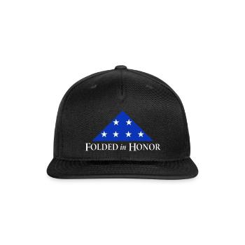 Folded In Honor - Snapback Baseball Cap - black - Front