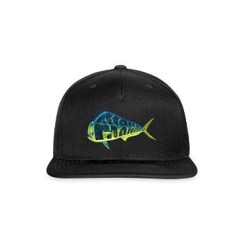 Vivid Mahi Mahi Burst - Snapback Baseball Cap - black - Front