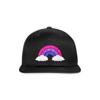 Bi Flag Rainbow - Snapback Baseball Cap - black - Front