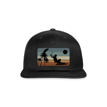 Kitesurfing Watersport Windpower Fun - Snapback Baseball Cap - black - Front