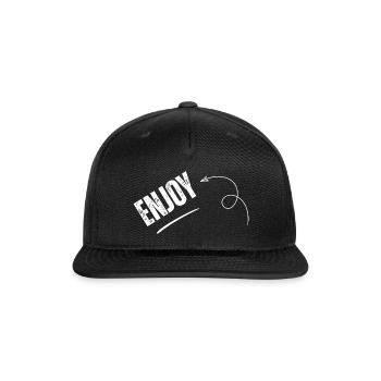 Awaiting design image - Snapback Baseball Cap - black - Front