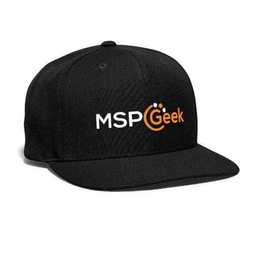 MSPGeek Full White Logo - Snapback Baseball Cap