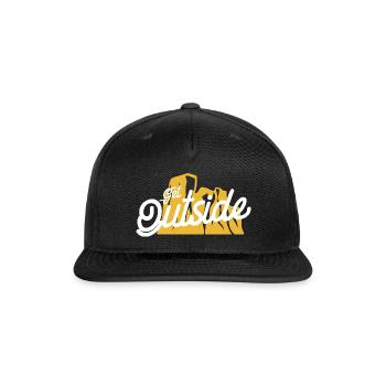 Get Outside - Snapback Baseball Cap - black - Front
