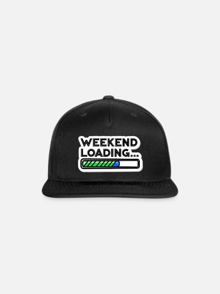 Weekend Loading Progress Bar - Snapback Baseball Cap - black