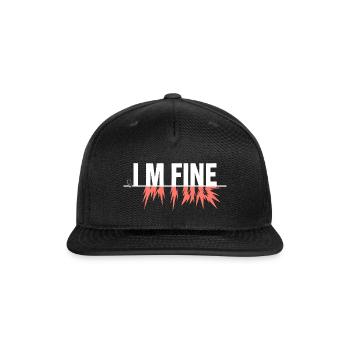 Im Fine Pink Burst Typography - Snapback Baseball Cap - black - Front