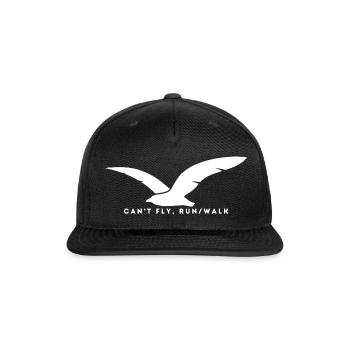 Can-t_Fly-_Run_Walk - Snapback Baseball Cap - black - Front