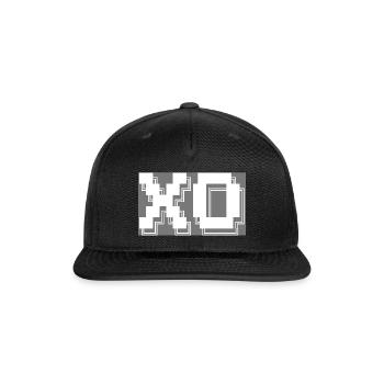 XO Pixel Art Tech - Snapback Baseball Cap - black - Front
