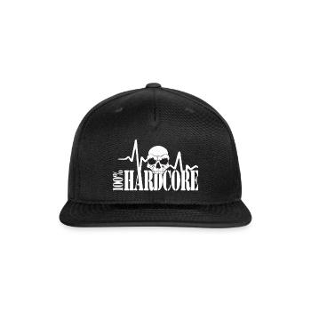 100% Hardcore - Snapback Baseball Cap - black - Front