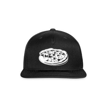Pizza Slice Pizzeria - Snapback Baseball Cap - black - Front