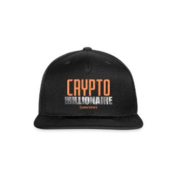 Crypto Millionaire Soon - Snapback Baseball Cap - black - Front