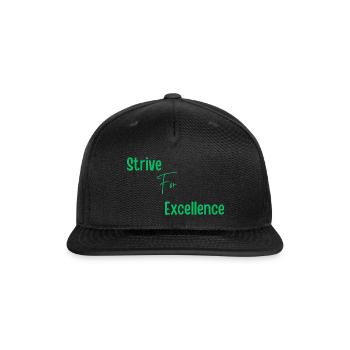 Strive For Excellence Green - Snapback Baseball Cap - black - Front